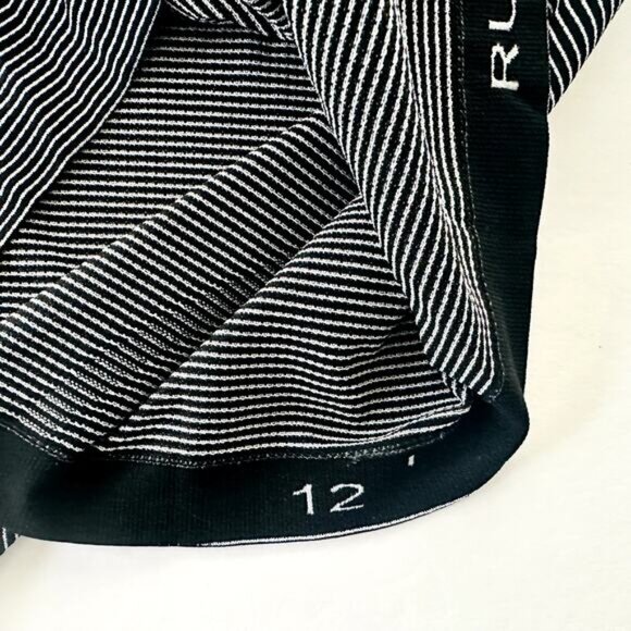 Lululemon Swiftly Tech Long Sleeve Crew 12 *Original Fit Black White Stripe - Picture 4 of 5